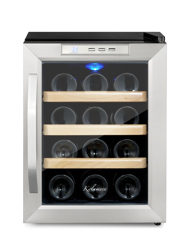 Kalamera 12 Bottle Single Zone Freestanding Wine Cooler & Reviews Wayfair